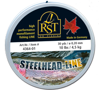 4360-01  Monofile RST Steelhead-Line Angelschnur 25 m Spulen
